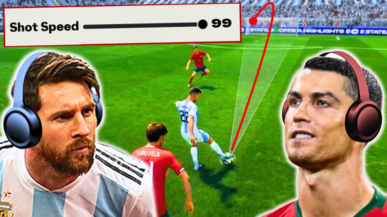 MESSI vs RONALDO but every stat is 99!