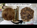 Textured Updo on Short Hair | Short Hair Updo | Mother of the bride | Short Hair Up | Wedding Hair