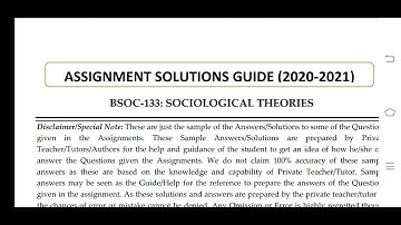 BSOC 133 Ignou Solved Assignment 2020-21