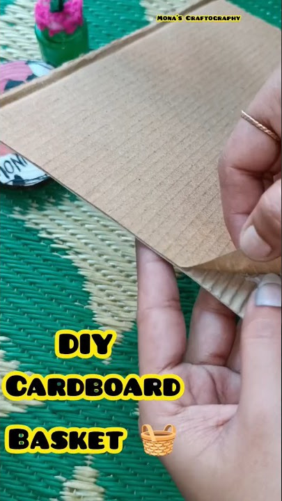 How to Weave a Basket with Cardboard and Yarn 