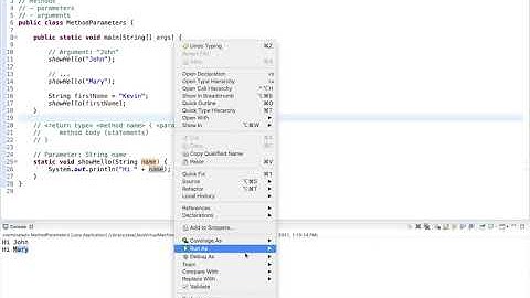Java Tutorial: Method Parameters