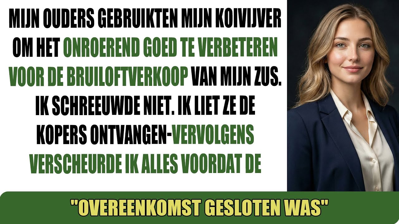 Ouders verkochten stiekem mijn $50K koivijver; ik sloopte de tuin toen de kopers kwamen.