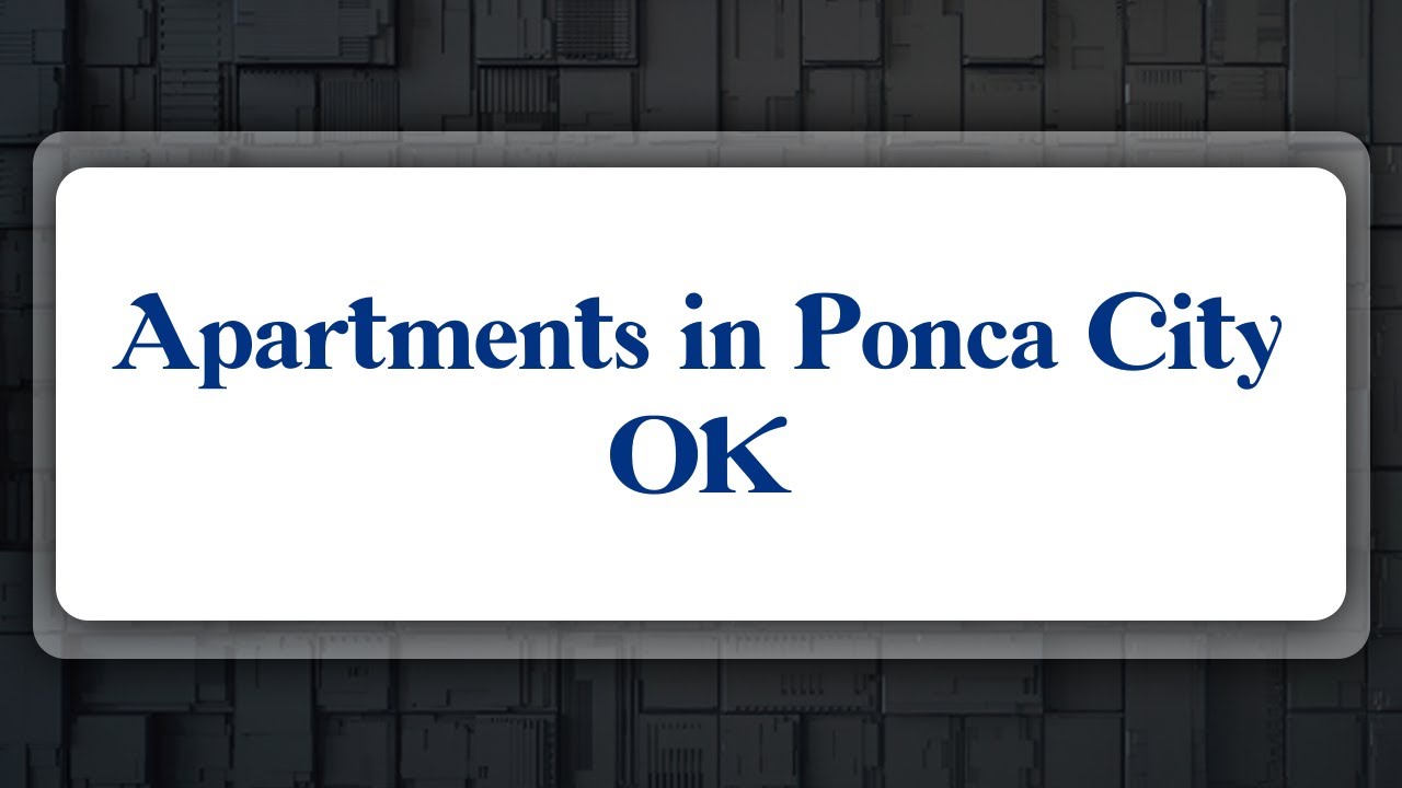 Top 10 Apartments in Ponca City, OK YouTube