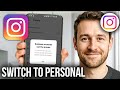 How To Switch Back to Personal Account on Instagram from Business Account