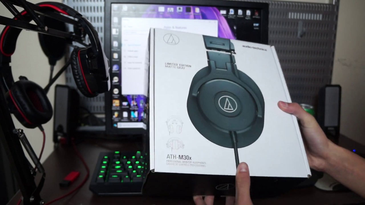 unbox therapy earbuds AUDIO TECHNICA ATH-M30X UNBOXING!