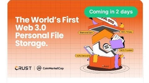 $50,000,000 Crust Files Premium Membership Airdrop | Coinmarketcap Diamond Rewards
