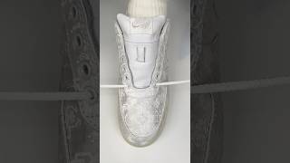 Air Force One Shoelace-Tying Tutorial☝️.     #nike #fashion #streetstyle #shoes #af1 #nikeslides