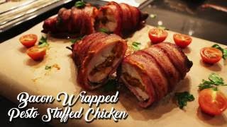 BACON WRAPPED PESTO STUFFED CHICKEN | QUICK AND EASY | CHEF P