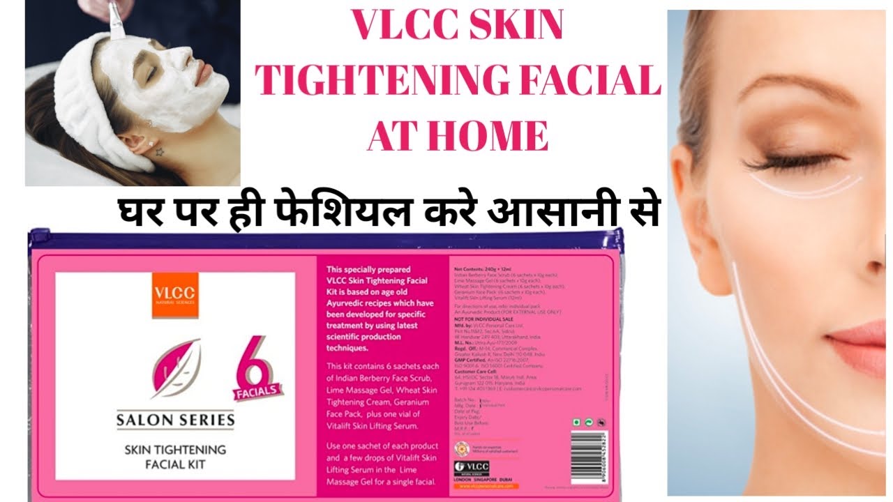 Vlcc skin tightening facial kit Facial at home Vlcc salon series