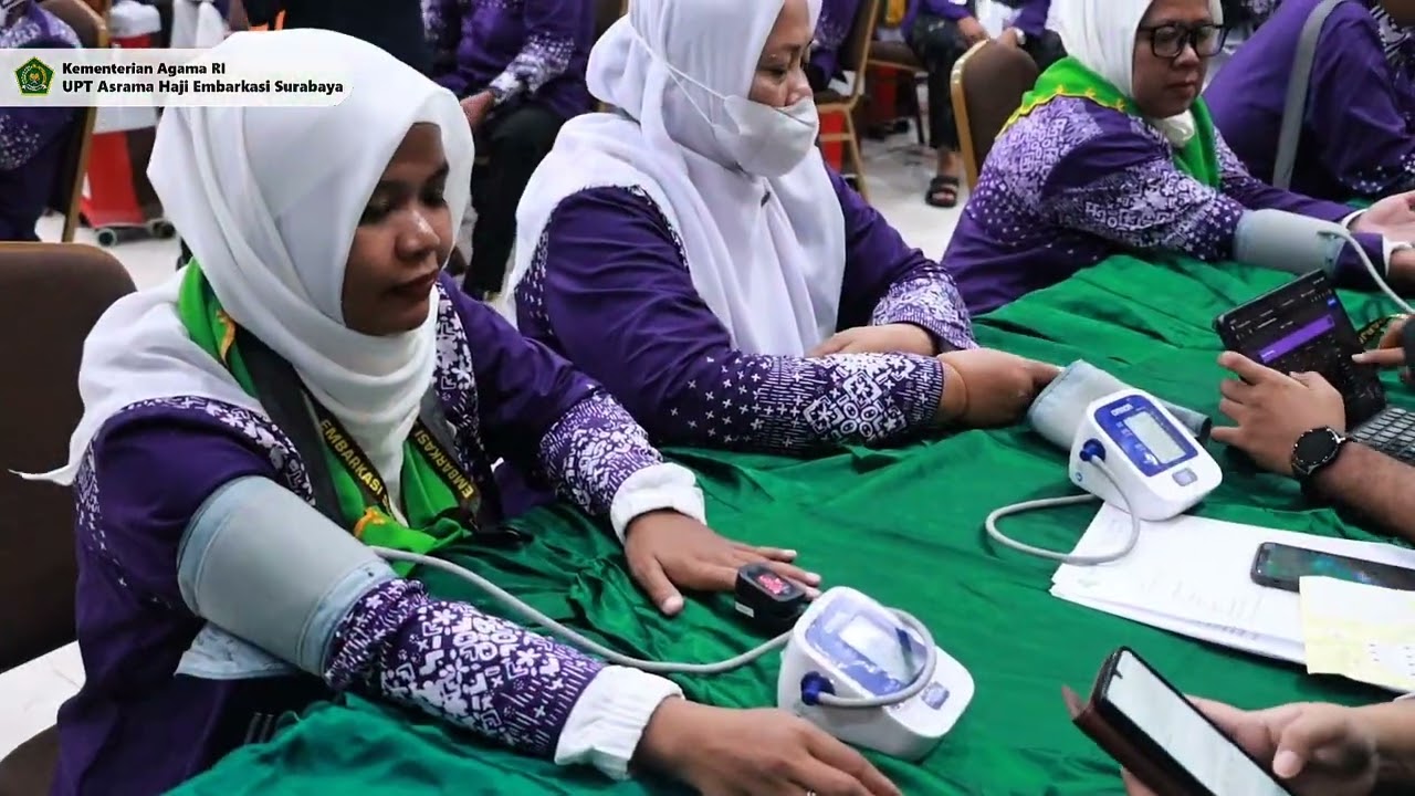 Penerimaan Calon Jemaah Haji, Kloter 21 - 22 Asrama Haji Embarkasi Surabaya Tahun 1446H / 2025M