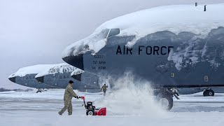 Inside US Air Force Frozen Base Flying Gigantic Tanker Planes