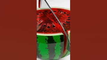 🍉 Cutting a Crystal Watermelon #ai #aiart #asmrsounds #satisfying #asmr #glasscutting