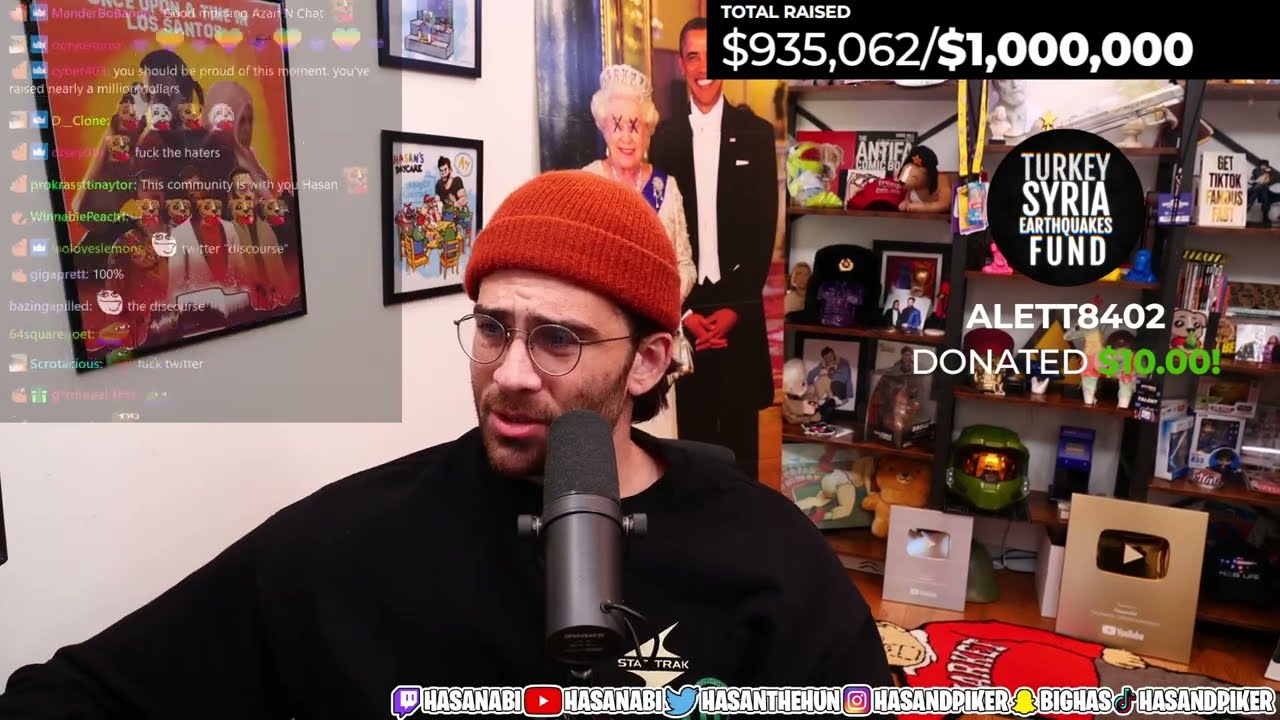 HasanAbi February 8, 2023 – Turkey Earthquake, Dhar Mann Drama, Hogwarts Legacy Stunlock