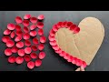 Paper heart wall hanging  beautiful paper wall hanging  home decoration ideas  diy wallhanging