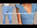 DIY Jeans to Crop Top Upcycle + Mother's Day Surprise