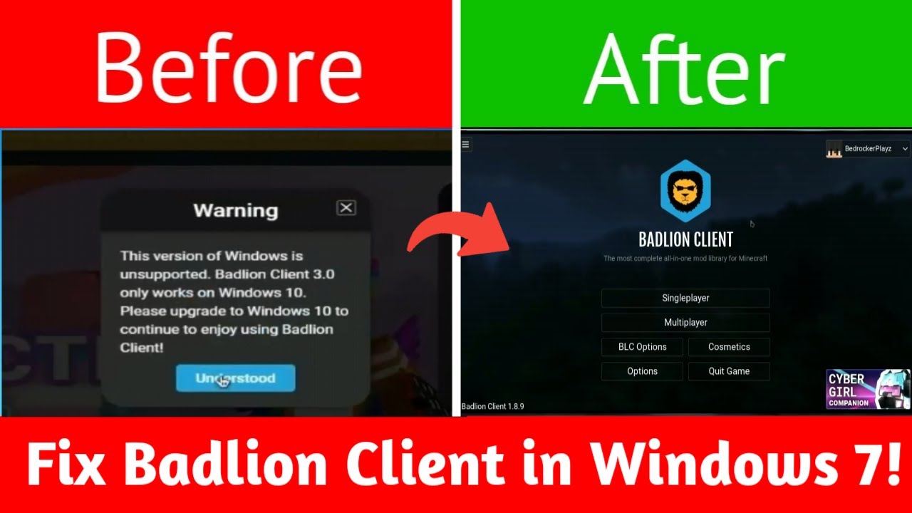 [OUTDATED]Fix Badlion 4 Client not working in windows 7 - YouTube