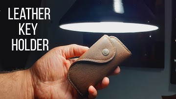 making a key case leather.asmr.