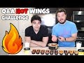 WE TRIED THE BLAZIN' SAUCE AND COULDN'T HANDLE IT!!! - Q&A Hot Wings Challenge (400k Subs Special)