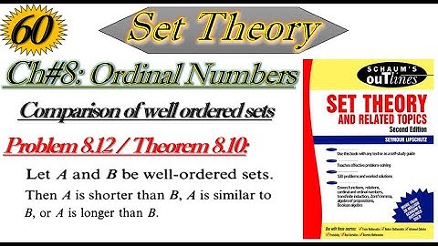 Lec#60||Problem 8.12/Theorem 8.10||Set Theory by Schaum