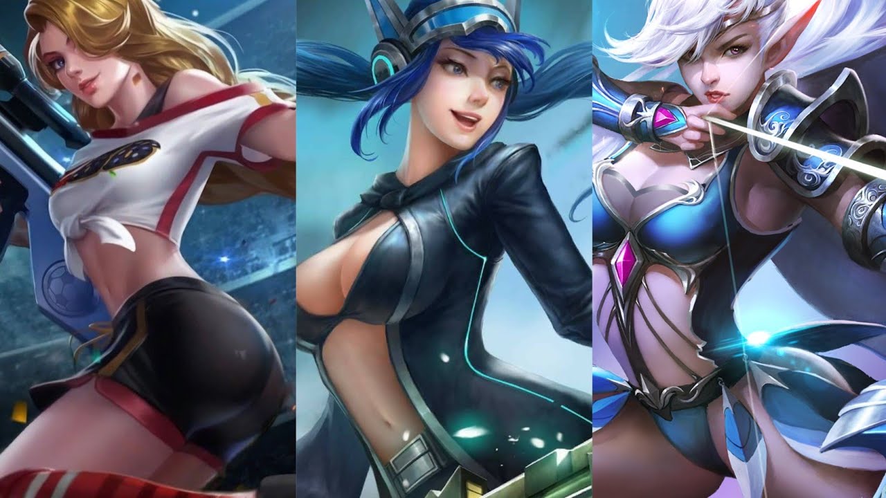 top sexy girl mlbb / mobile legends / lesley hot skins 🔥 - YouTube.