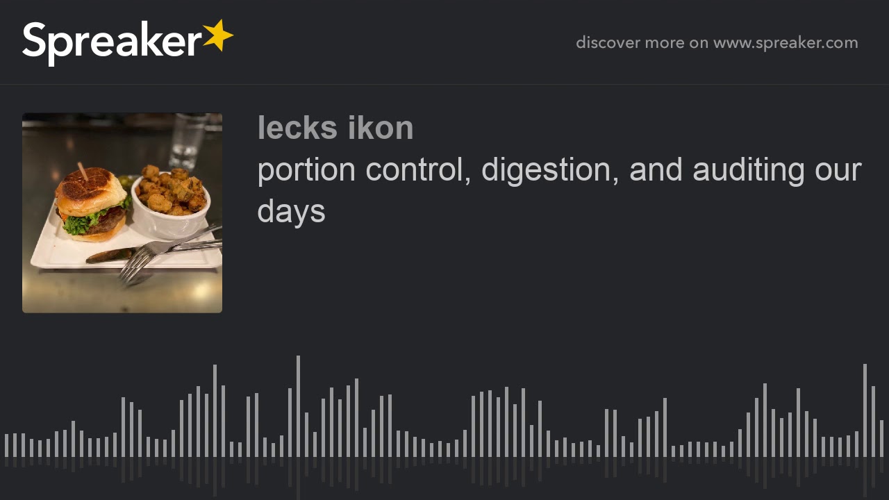 portion control, digestion, and auditing our days