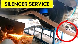 Car Exhaust pipe fix - எங்கே? எப்படி? எவ்வளவு? | My car silencer pipe hole fix demo | Birlas Parvai