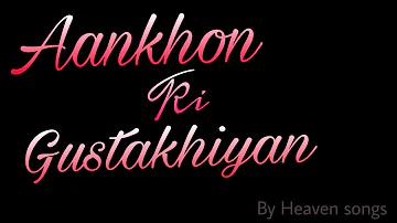 Aankhon Ki Gustakhiyan Full Lyric,song Kavita Krishnamurthy Kumar Sanu - Hum Dil De Chuke Sanam