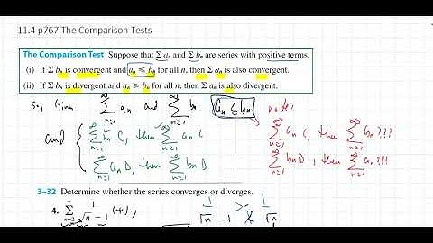 Math 5B 11.4(1) The Comparison Tests