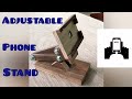 wooden adjustable and rotated phone stand