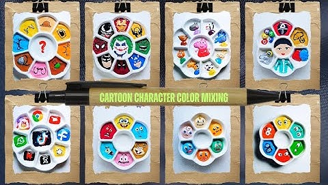 "GUESS" The Final "COLORS" | ASMR Art 🎨| MIXING COLOR | "CARTOON" CHARACTER Color Mixing|SATISFYING