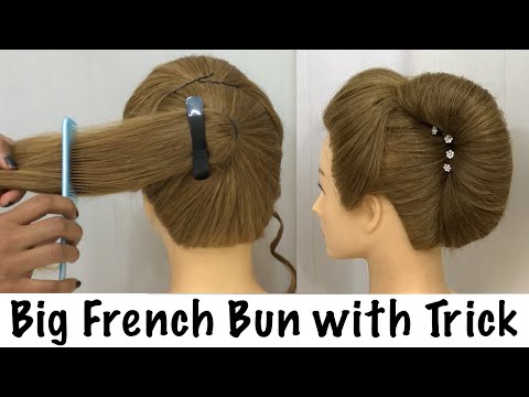 Big French Bun Hairstyle New Trick | French Roll, French Twist Hairstyle | Hairstyles