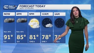 Afternoon and evening showers to drop rain on the Gulf Coast Tuesday