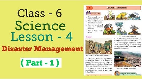 Class 6 | Science | Lesson 4 |  Disaster Management (Part-1) Maharashtra board.