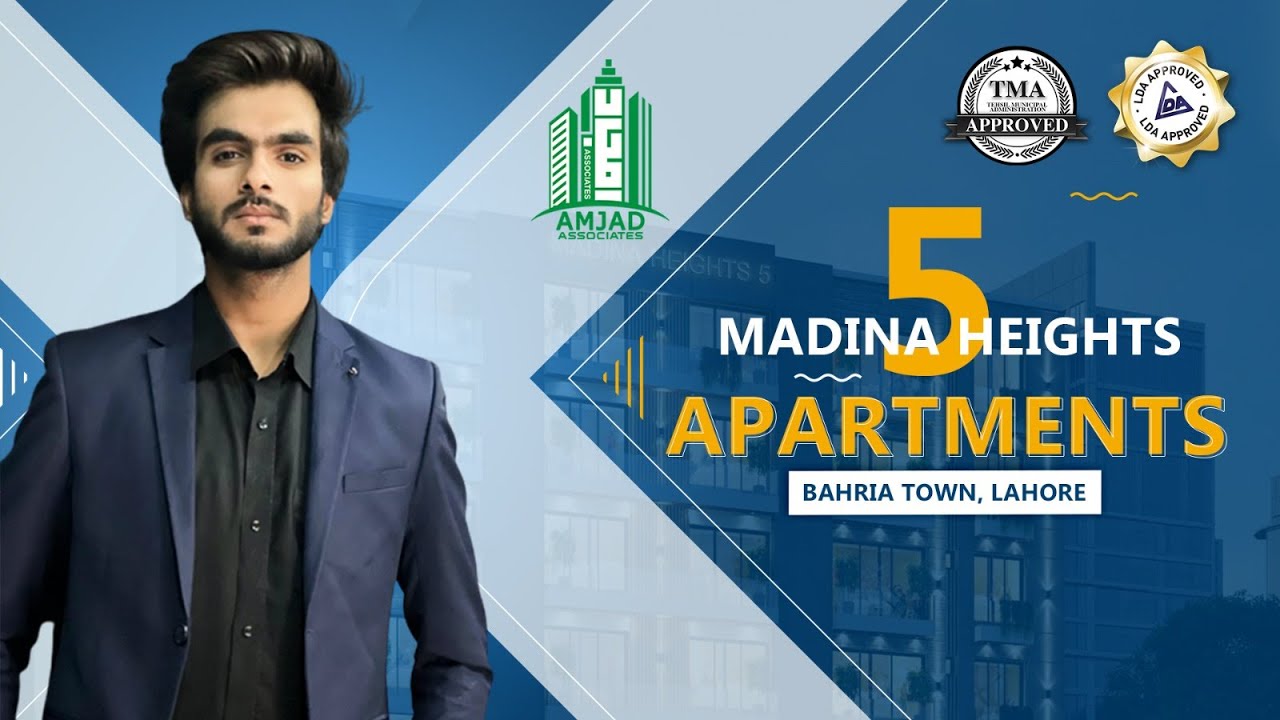 Studio, 1 or 2 Bedroom Apartments in Madina Heights Located in Umer Block Bahria Town, Lahore