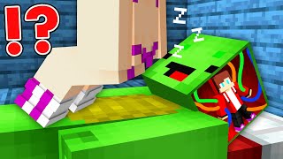 Mikey Got TRAPPED by GIRL, but JJ Control SLEEPING in Minecraft Maizen