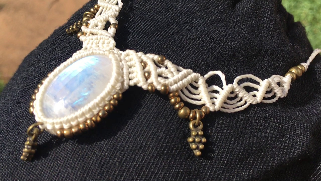 Freya Goddess Moonstone Macrame A Stone Of Inner Growth And Strength 