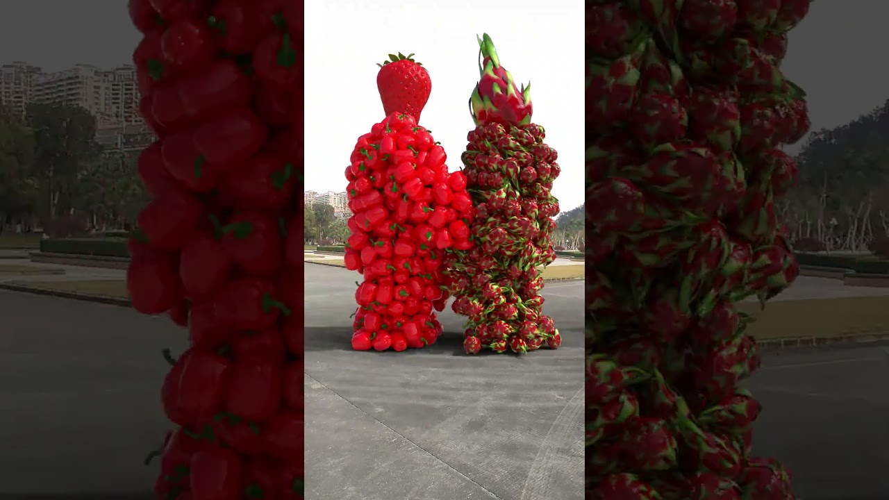 Fruit collision person