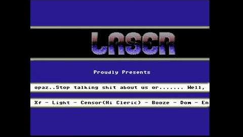 Laser intro - 1x1 Charset Editor C64