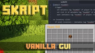 How To Make A Vanilla GUI (NO Addons)- Minecraft Skript Tutorial