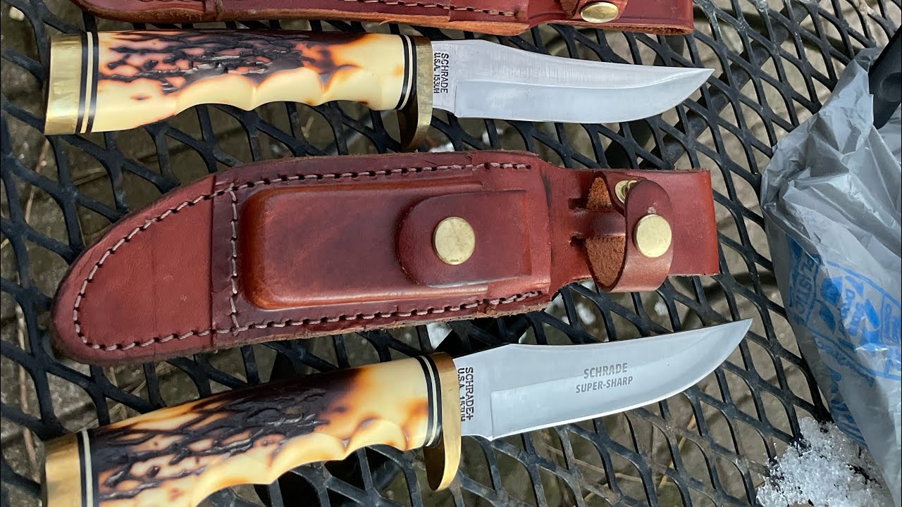 Schrade 153UH-Uncle Henry Golden Spike Fixed Blade Knife - YouTube
