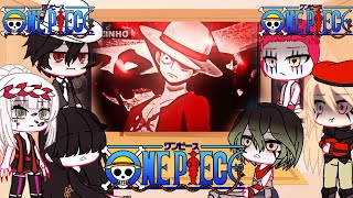 Uppermoons Muzan React To Luffy Gear 5 -- One Piece -- Hashiras React To Luffy -- Gacha Club