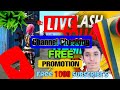 Live youtube channel promotion  free fire play  redeem code giveaway