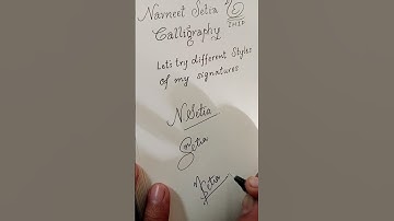 N Letter Signature| Navneet Setia| #shorts #signature #calligraphy #cursive