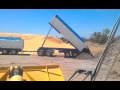 Tipping a 4 axle dog trailer