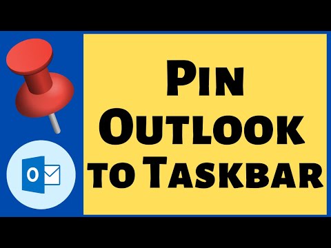 How To Pin Outlook To Taskbar?