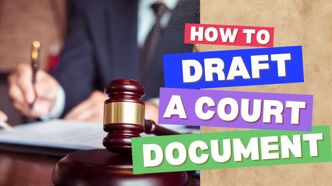 How To Format and Draft A Court Document - YouTube
