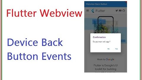 Flutter webview back button events
