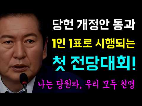 8.17 당헌 개정안 통과... 1인 1표제로 시행되는 '첫 전당대회!', 계파정치 소멸 될 것!, 언론들의 친청파-친석파?... 나는 당원파, 민주당 당원 모두 '친명!'