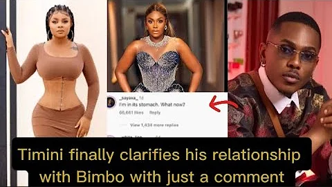 Timini Egbuson has finally clarified his relationship with Bimbo Ademoye with his comment#celebrity