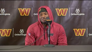 Brian Robinson Jr. speaks about returning to the practice field weeks after being shot in DC